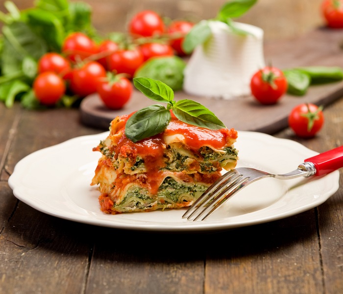 Spinach, Tomato & Ricotta Lasagne Recipe | Central Co-op