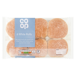 Co-op White Rolls 6'S