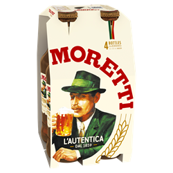 Birra Moretti Bottles 4X330ML