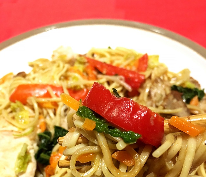 Pork noodle stir-fry recipe